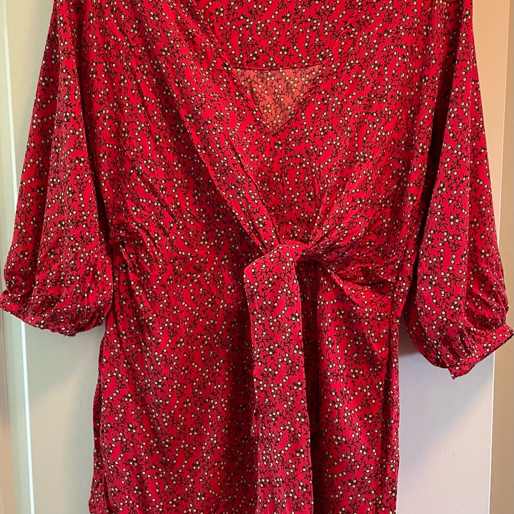 Free people red blouse